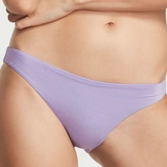 VICTORIA'S SECRET SWIM Essential Bikini Bottom Luxe Lavender Shimmer - Picture 3 of 5